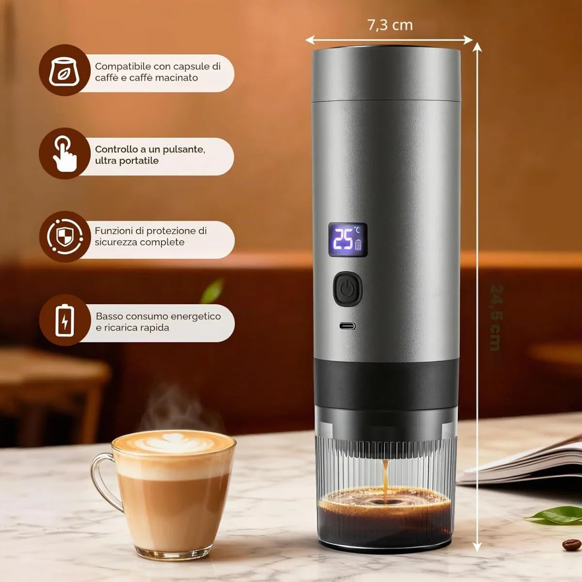 Macchina da Caffè Portatile 3-in-1